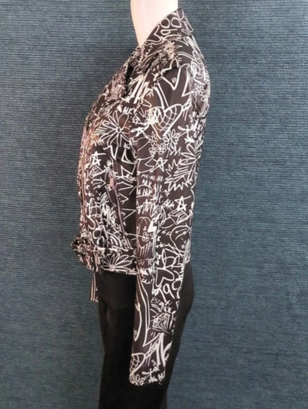 MK Graffiti Moto Jacket 100% Lamb Leather